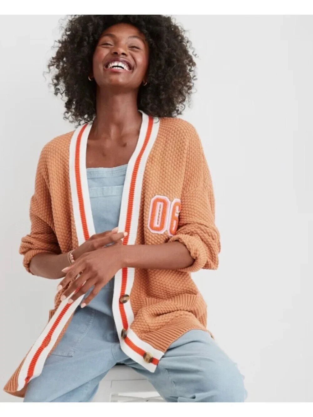 Aerie Burnt Oregon Varsity Oversized Cardigan - Women's XS NWOT